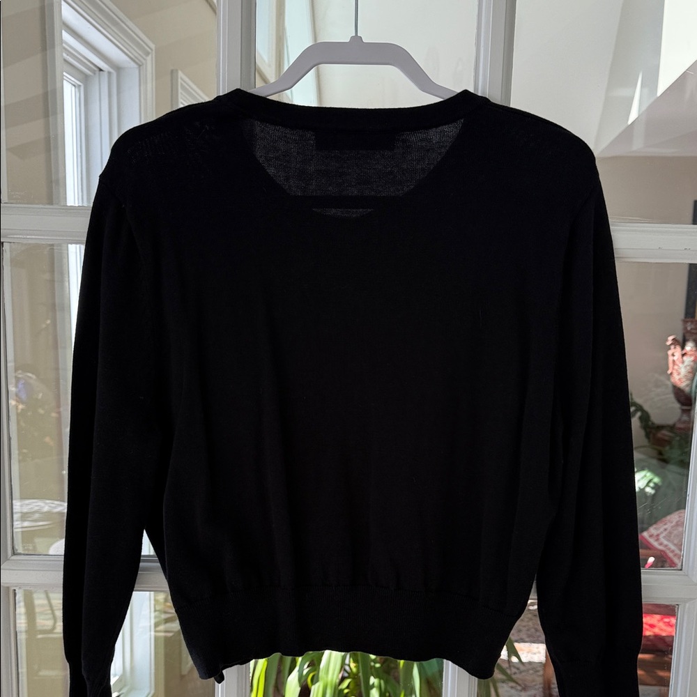 Karl Lagerfeld Black Cardigan with Pearl Buttons - Picture 6 of 8